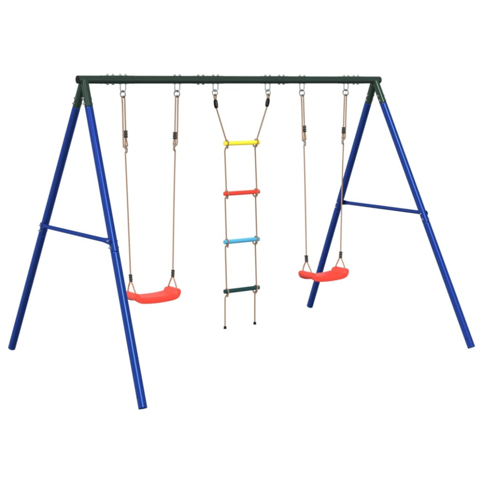 vidaXL Outdoor Swing Set with Swings and Ladder Play Swing Kids Swing Set