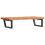 VidaXL vidaXL Basin Shelf Wall Mounted Bathroom Countertop Steel and Solid Wood Beech 6