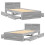 VidaXL vidaXL Bed Frame with Headboard Bed Concrete Grey 90x200 cm Engineered Wood 8