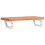 VidaXL vidaXL Basin Shelf Wall Mounted Bathroom Countertop Steel and Solid Wood Beech 6