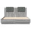 VidaXL vidaXL Bed Frame with Headboard and LED Lights Bed Grey Sonoma Small Double 6