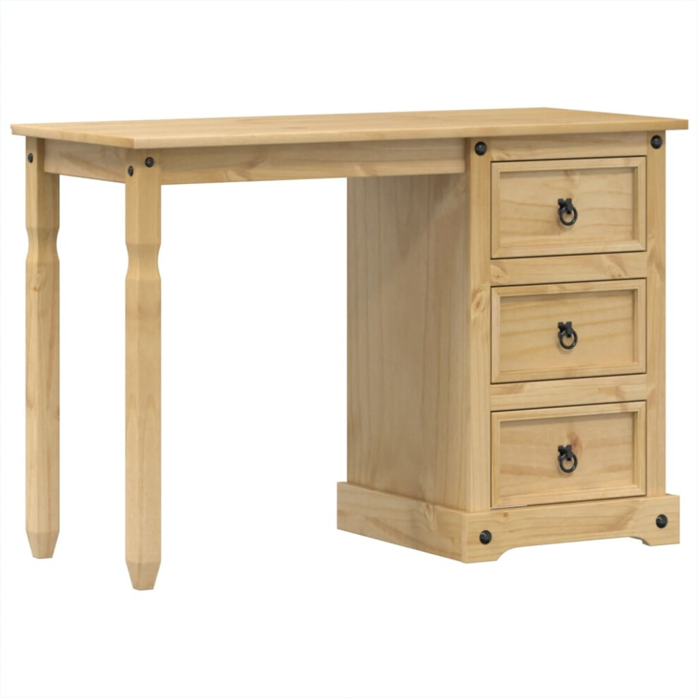 vidaXL Dressing Table Cosmetic Table Makeup Table Vanity Desk Solid Wood Pine