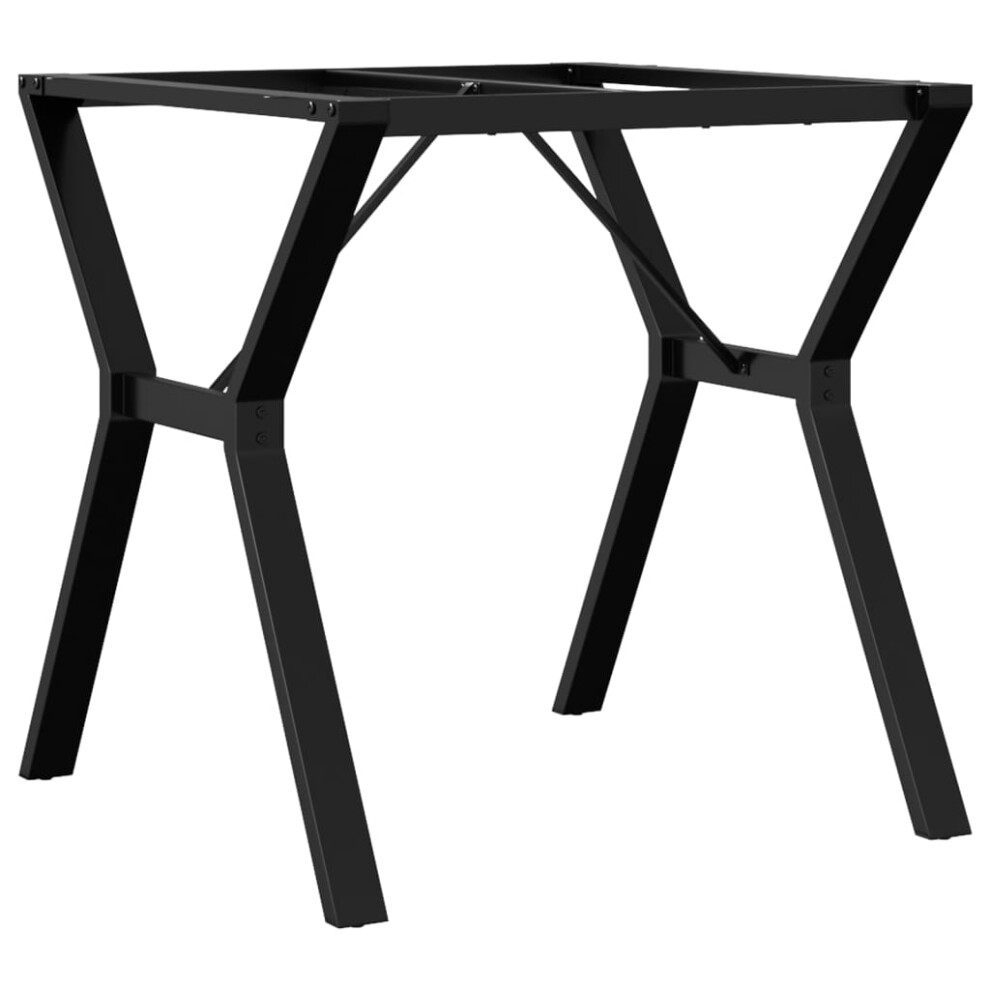 VIDAXL Y-Frame Dining Table Legs 70x70x73 cm, Industrial Black Steel Base for Custom Furniture DIY Projects - Image 2