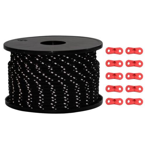 VidaXL vidaXL Zeltleine Reflektierend mit Seilspannern 50 m 5 mm 1