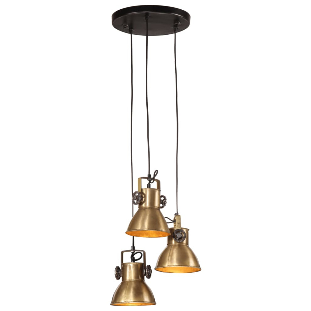 vidaXL Hanging Lamp Ceiling Chandelier Pendant Light 25 W Antique Brass E27