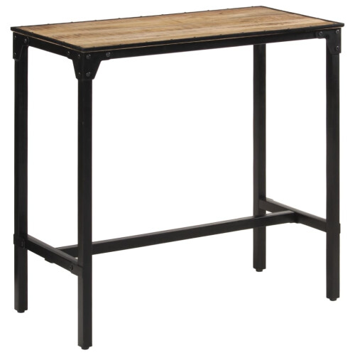 VidaXL vidaXL Bar Table Garden Outdoor Table Bistro Table Solid Rough Wood Mango