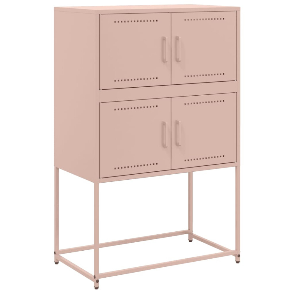 vidaXL Sideboard Storage Organiser Cupboard Side Cabinet Highboard Pink Steel