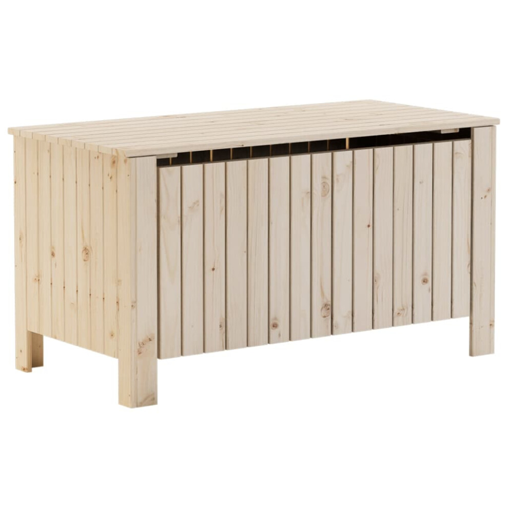vidaXL Storage Box with Lid Blanket Box Storage Chest Toy Box Solid Wood Pine