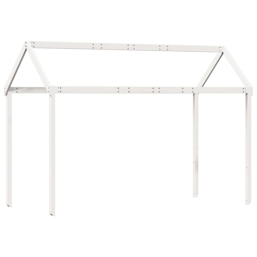 vidaXL Kids' Bed Roof Bed Canopy Rooftop White 207x95.5x159 cm Solid Wood Pine