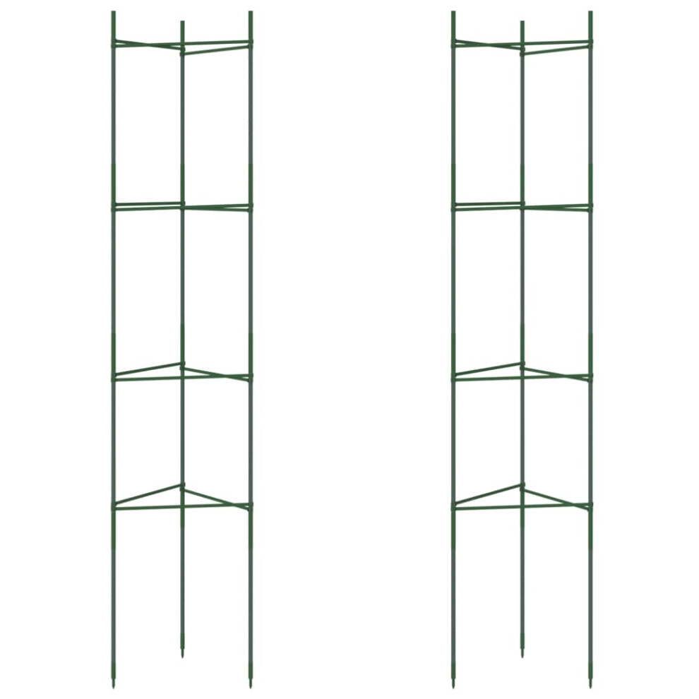 vidaXL Tomato Cage Garden Plant Support Tomato Support 2 pcs Steel and PP