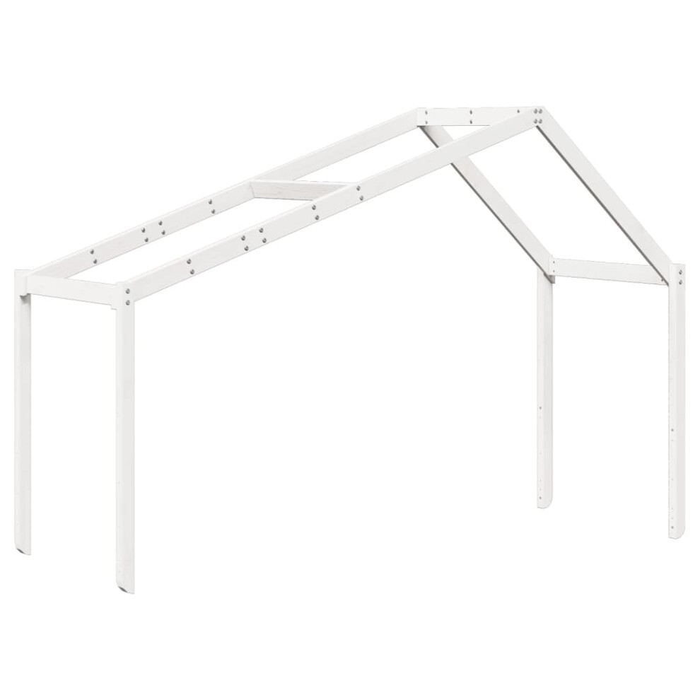 vidaXL Kids' Bed Roof Bed Canopy Rooftop White 203x80.5x142 cm Solid Wood Pine