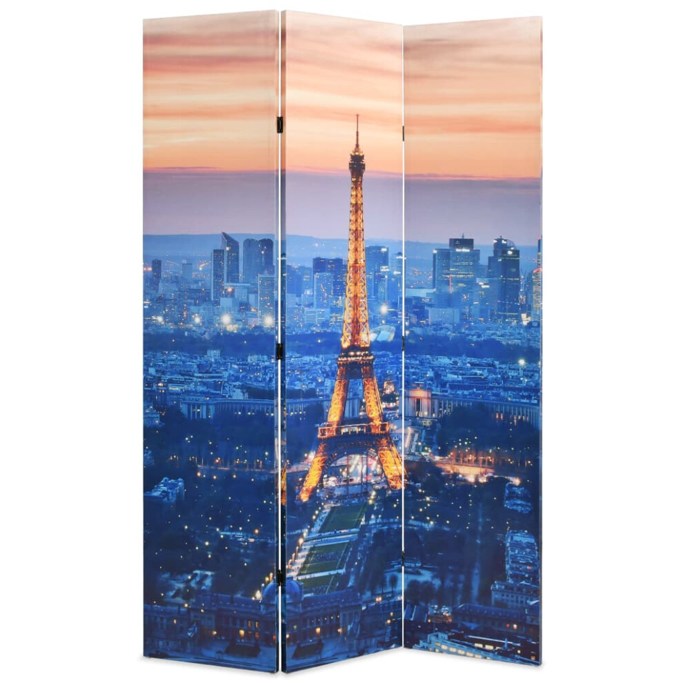 vidaXL Folding Room Divider 120x170cm Paris by Night Paravent Privacy Scrren