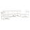 VidaXL vidaXL Garden Sofa Set 5 Piece Outdoor Sofa Corner Sofa White Solid Wood Pine 1