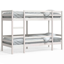 vidaXL Etagenbett Weiß 90x190 cm Massivholz Kiefer