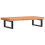 VidaXL vidaXL Basin Shelf Wall Mounted Bathroom Countertop Steel and Solid Wood Beech 6