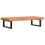 VidaXL vidaXL Basin Shelf Wall Mounted Bathroom Countertop Steel and Solid Wood Beech 2