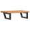 VidaXL vidaXL Basin Shelf Wall Mounted Bathroom Countertop Steel and Solid Wood Beech 6