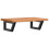 VidaXL vidaXL Basin Shelf Wall Mounted Bathroom Countertop Steel and Solid Wood Beech 1
