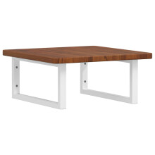 vidaXL Basin Shelf Wall Mounted Bathroom Countertop Steel and Solid Wood Oak