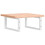 VidaXL vidaXL Basin Shelf Wall Mounted Bathroom Countertop Steel and Solid Wood Beech 6