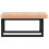 VidaXL vidaXL Basin Shelf Wall Mounted Bathroom Countertop Steel and Solid Wood Beech 5