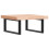 VidaXL vidaXL Basin Shelf Wall Mounted Bathroom Countertop Steel and Solid Wood Beech 2