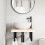 VidaXL vidaXL Basin Shelf Wall Mounted Bathroom Countertop Steel and Solid Wood Beech 3