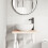 VidaXL vidaXL Basin Shelf Wall Mounted Bathroom Countertop Steel and Solid Wood Beech 3