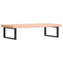 vidaXL Basin Shelf Wall Mounted Bathroom Countertop Steel and Solid Wood Beech