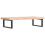 VidaXL vidaXL Basin Shelf Wall Mounted Bathroom Countertop Steel and Solid Wood Beech 6