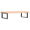 VidaXL vidaXL Basin Shelf Wall Mounted Bathroom Countertop Steel and Solid Wood Beech 2