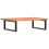 VidaXL vidaXL Basin Shelf Wall Mounted Bathroom Countertop Steel and Solid Wood Beech 6