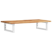 vidaXL Basin Shelf Wall Mounted Bathroom Countertop Steel & Solid Wood Acacia