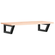 vidaXL Basin Shelf Wall Mounted Bathroom Countertop Steel and Solid Wood Oak
