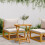 VidaXL vidaXL Folding Garden Table Outdoor Table Patio Dining Table Solid Wood Acacia 3
