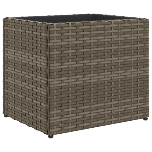 VidaXL vidaXL Pflanzkübel Grau 36x30x32 cm Poly Rattan 1