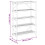 VidaXL vidaXL 5-Layer Shelf Displaying Storage Shelf Organiser Storage Rack Bamboo 8