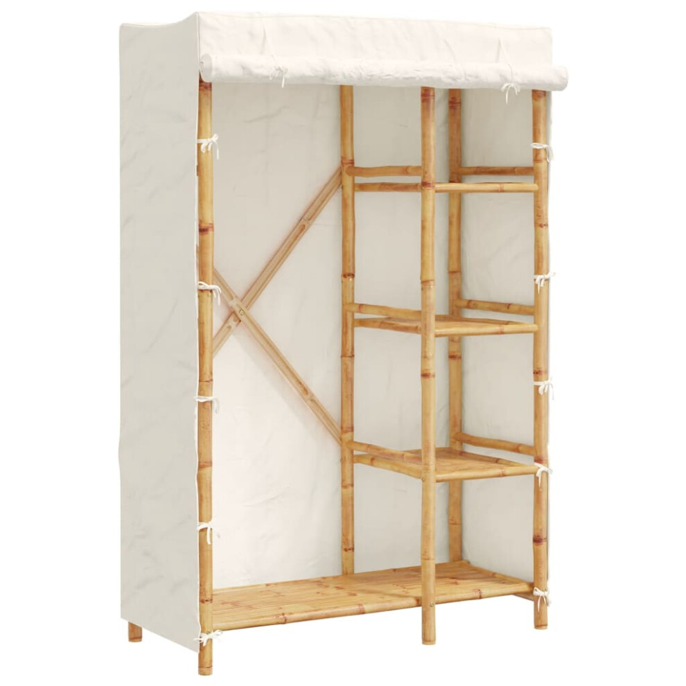 Vidaxl Wardrobe Room Cupboard Closet Clothes Storage Organiser Armoire Bamboo