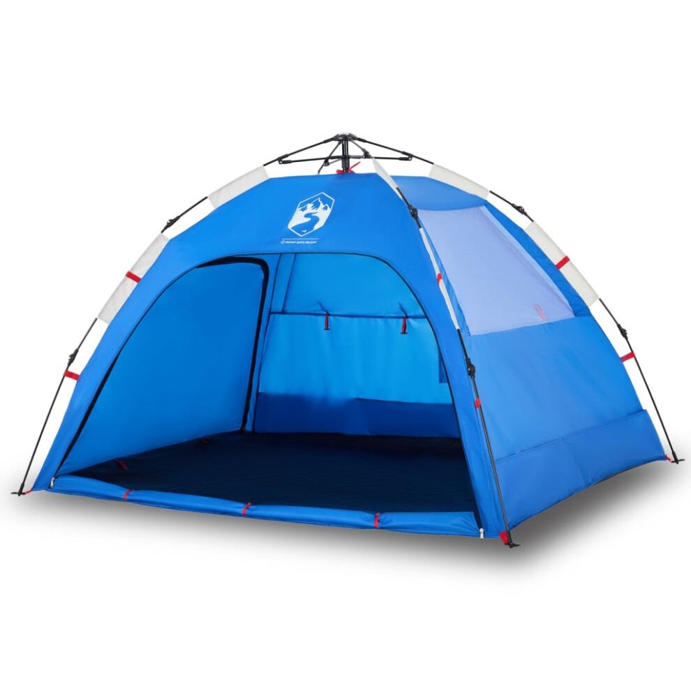 vidaXL Beach Tent 2-Person Shelter Tent Azure Blue Quick Release Waterproof