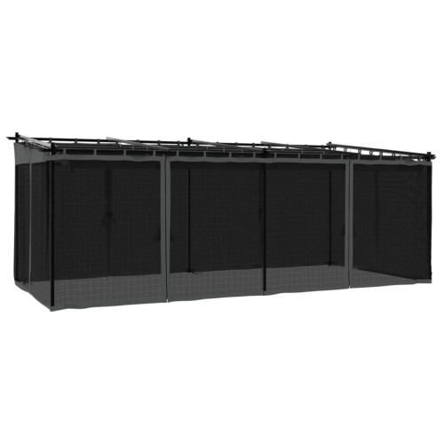 VidaXL vidaXL Pavillon mit Netzwänden Anthrazit 6x3 m Stahl 1