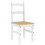 VidaXL vidaXL Dining Chairs Dining Room Kitchen Chair 2 pcs White Solid Wood Pine 5
