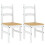 VidaXL vidaXL Dining Chairs Dining Room Kitchen Chair 2 pcs White Solid Wood Pine 2