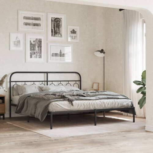 VidaXL vidaXL Ersatz-Kopfteil Metall Schwarz 183 cm 2