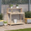 VidaXL vidaXL Potting Table with Shelves Potting Bench Plant Table Solid Wood Pine 3