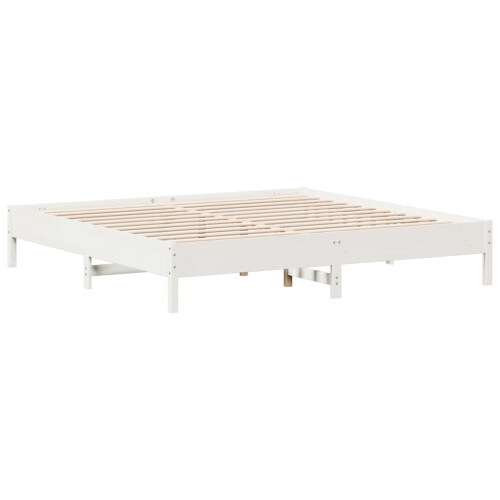 VidaXL vidaXL Bed Frame Bad Base White 180x200 cm Super King Size Solid Wood Pine