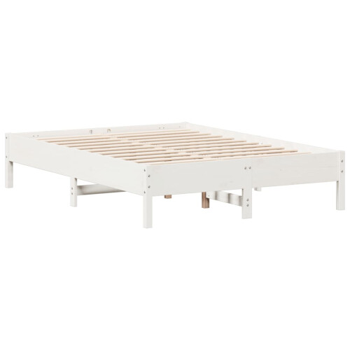 VidaXL vidaXL Bed Frame Home Bedstead White 120x190 cm Small Double Solid Wood Pine