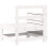 VidaXL vidaXL Garden Armrest Sofa Outdoor Sofa Sectional Sofa White Solid Wood Pine 6