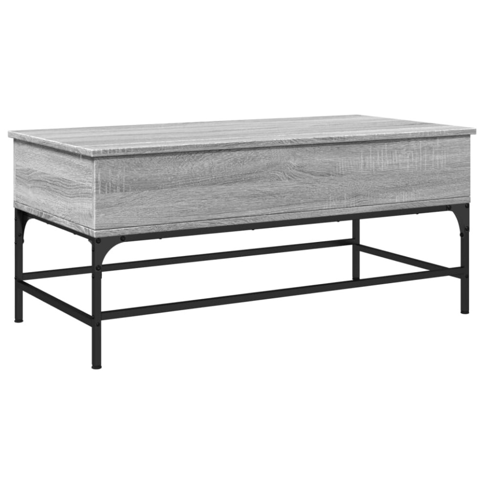 vidaXL Coffee Table End Table Sofa Table Grey Sonoma Engineered Wood and Metal