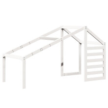 vidaXL Dach für Kinderbett Weiß 198x87x113 cm Massivholz Kiefer