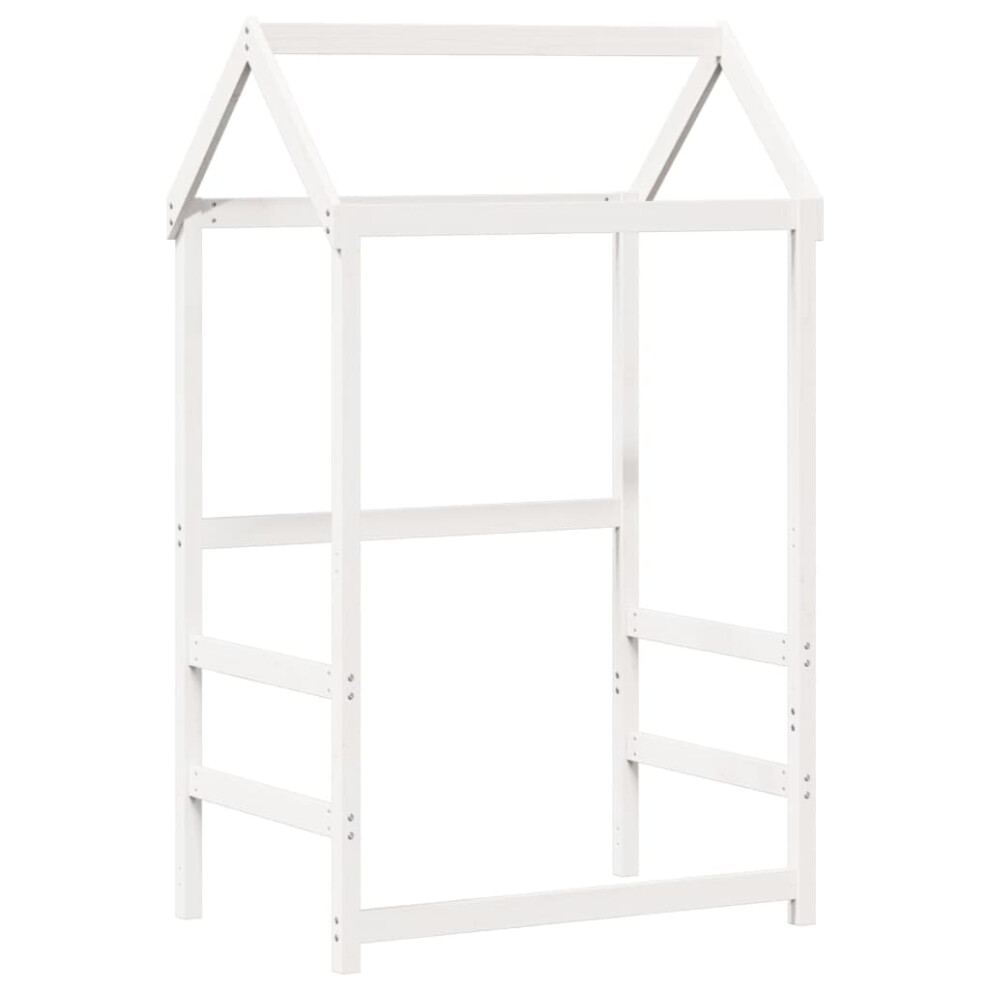 vidaXL Kids' Bed Roof Bed Canopy Rooftop White 98x70x176.5 cm Solid Wood Pine